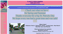 Desktop Screenshot of kandcpartysupplies.com
